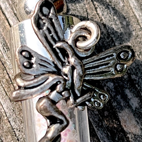 🧚‍♀️ Y2K Fairy Dust Aurora Borealis AB Pendant Necklace Earrings - Picture 6 of 11